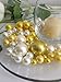 80 Gold & Ivory Pearls, Vase Filler Pearls For Floating Pearl Centerpieces, Jumbo & Mix Size No Hole Pearls, (Transparent Gel Beads Required To Create Floating Pearls Sold separately)