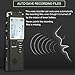 Digital Voice Recorder - FecPecu 8GB 1536Kbps Multifunctional Dictaphone HD Recording Double Microphone/Noise Cancelling/Voice Activated MP3 Dgital Audio Player for Class, Lectures, Interview (FVRT60)