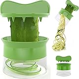 iCooker Vegetable Spiralizer - Spiral Noodles Zucchini Spaghetti Pasta Maker - Best Veggie and Fruit Spiralizing Vegete Cutter Cheese Slicer Food Slicer Mandoline Slicer Non Slip Grip