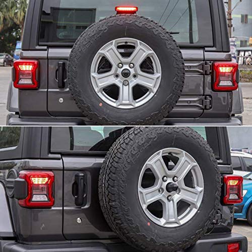 Iparts Black Taillight Guard Tail Light Cover Protector for 2018 2019 Jeep Wrangler Accessories JL JLU - USA Flag Style2 - Thumbnail 5