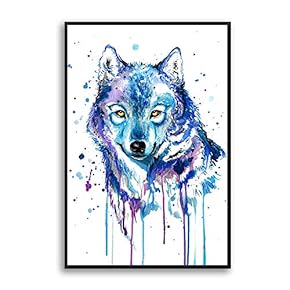 Framed Canvas Home Artwork Decoration Watercolor Canvas Wall Art for Living Room, Bedroom - 16x24 inches