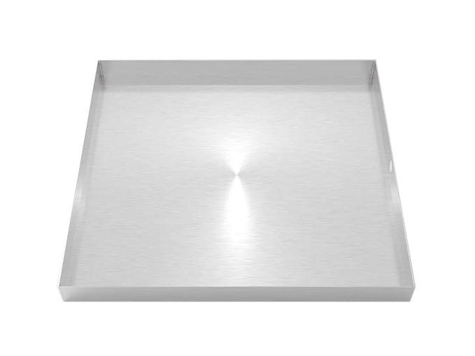 32" x 30" 2.5" Heavy Duty Washer Machine Drain Pan, Stainless Steel