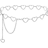 Putcuku Waist Chain Belts for Women Adjustable Belly Chain Fashion Metal Link Chain for Dresses