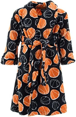 American Hero Big Boys' Black Basketball Sports Bathrobe L/10-12