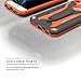 Zizo Static Series for iPhone 8 Plus Case Military Grade Drop Tested with Kickstand iPhone 7 Plus iPhone 6s Plus Case Black Orange