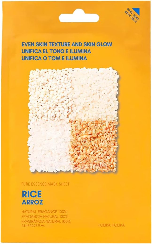 Holika Holika Pure Essence Facial Sheet Mask, Rice, 20 ml