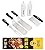 SMAID 6 piece Professional Grade Grill Griddle BBQ Tool Kit ,Camp Chef and other Flat Top Griddles, Grills, Pans, Cooking in the Backyard, Camping, Tailgating and Everywhere