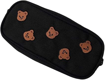 Amazon 筆箱 ポーチ ペンケース ペンポーチ ペン入れ 可愛い 筆箱 大容量 シンプル ペンバッグ キャンバス 男の子 女の子 中学生 高校生 大学生 社会人用 ブラック ペンケース 文房具 オフィス用品