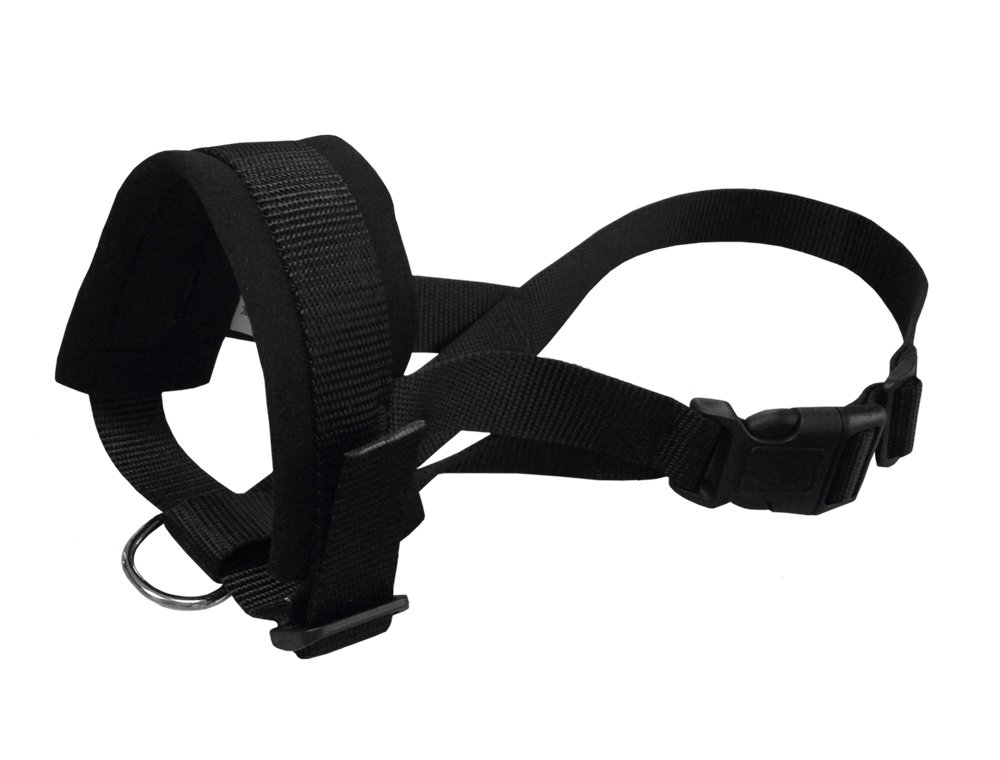 Nobby Nylon Mouth Loop, Black, Size XXL, Neck Strap: 22-35 cm, Snout Strap: 28-38 cm