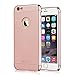iPhone 6S Case, VANSIN 3 in 1 Ultra Thin and Slim Hard Case Coated Non Slip Matte Surface with Electroplate Frame for Apple iPhone 6 (2014) and iPhone 6s (4.7'')(2015) - Rose Gold