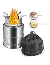Estufa de leña para acampada Guru   plegable de ac