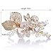 AW BRIDAL Wedding Hair Clip Bridal Hair Pieces Hair Combs for Women Pearl Hair Barrettes Wedding Hair Accessories for Brides (Gold)