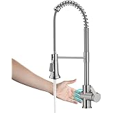 KRAUS Britt Touchless Sensor Commercial Single Handle Pull Down Kitchen Faucet in Spot Free Stainless Steel, KSF-1691SFS