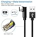 USB Type C Cable, 90 Degree USB C Charger(3Pack 6.6ft) Long Cable Fast Charger Cord for Samsung Galaxy S9,Note 8,S8 Plus,LG V30 V20 G6 G5,Google Pixel,Nexus 6P 5X(Black 6FT)