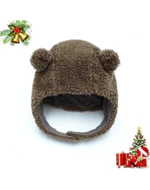 Todder Baby Winter Hat,Girls Boys Earflap Faux Fur Hat Cap, Baby Bomber Hat With Ears