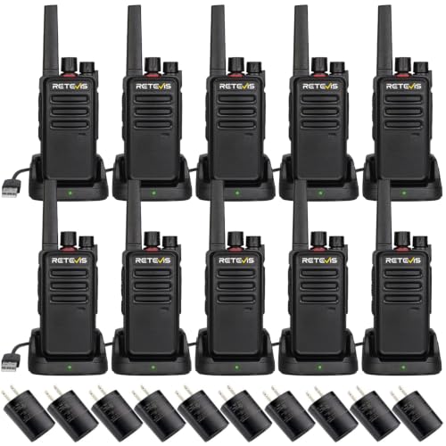 Retevis RT68 Adults Walkie Talkies, Portable FRS Two-Way Radios (10 Pack)