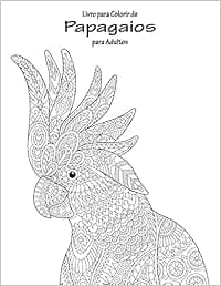 Livro para Colorir de Papagaios para Adultos 1