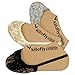 kilofly Lace Liner No Show Sling Back Socks with Forefoot Cushion [Set of 3 pairs] Black,One Size