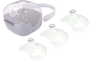 Nipple Shields for Nursing - Soft Set of 3, 24mm / 20mm / 18mm / 16mm, with Free Case | Cushions Sore or Sensitive Nipples, Flex Breastfeeding Shield, Newborn Attachment to Breast, by purifyou (20mm)