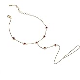 Jean Beau Dainty Star Stainless Steel Hand Chain Ring Slave Bracelet for Women