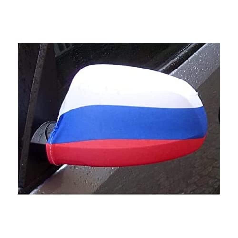 AZ FLAG - Russia Car Mirror Flag - 2 Pieces - Polyester and Spandex Russian Small Flag for Car mirrors - Elastic