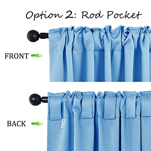 image for NICETOWN Window Treatment Blackout Panels - (Blue Color) 52x108 Inch, 