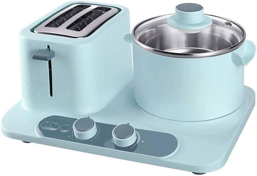 HEMFV 2 Slice Toaster Stainless Steel, Toaster and Cooking Machine, Convenient and Fast Full-Featured Mobile (Color : Blue)