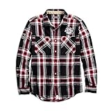 Harley-Davidson Official Men's HDMC #1 Slim Fit Plaid Shirt, Plaid