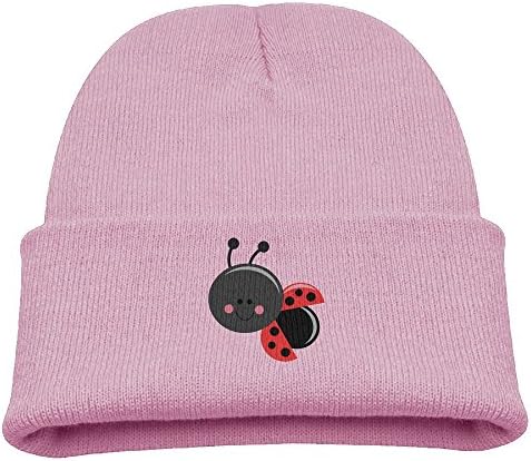 Jukaifaquj Cute Baby Ladybugs Children Girls&Boys Winter Warm and Comfortabl Cute Pattern Knitting Hat Beanie Skull Cap Pink