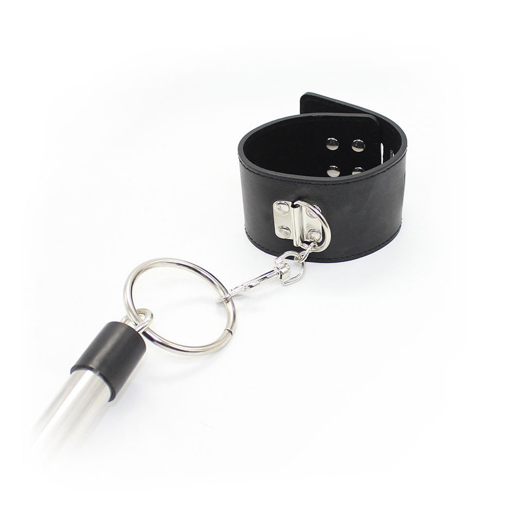 Careshine Bondage Jouets Kits du SM PU cuir en acier inoxydable Bondage Jambe Spreader Bar Ankle Cuffs Serrures 2 cadenas