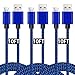 Micro USB Cable, 10ft 3 Pack Extra Long Charging Cord Nylon Braided Durable USB Charger Android Cable for Samsung Galaxy S7 Edge S6 S5,Android Phone,LG G4,HTC, Dark Blue