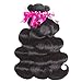 Beauty Princess Body Wave Human Hair 3 Bundles Double Weft 8A Brazilian Hair Bundles 22 24 26inch (22 24 26inch, natural color)