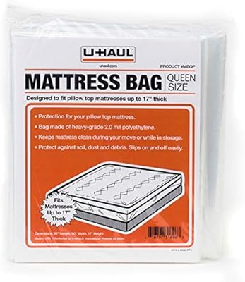 U Haul Queen Pillow Top Mattress Bag Fits Mattresses Up To 17