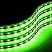 Zone Tech 30cm LED Car Flexible Waterproof Light Strip GREEN (pack of 4)