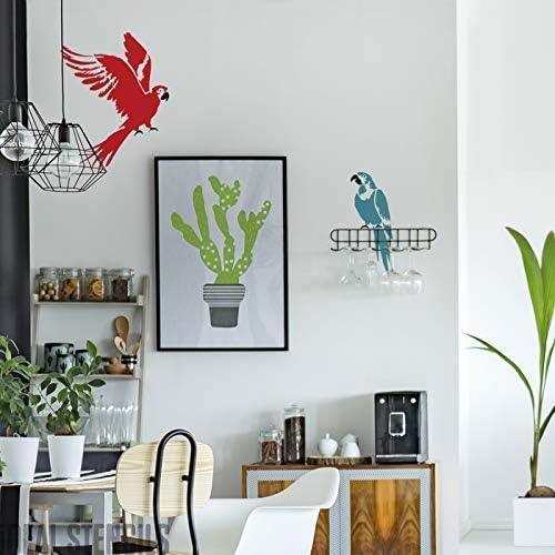Pajaro Loro Plantilla Decoracion Hogar Pintura Plantilla Pintura