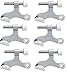 Nuk3y Hinge Pin Heavy Duty Adjustable Door Stop (6 Pack, Chrome)