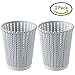 Waste Bins, iTECHOR 2Pcs 9.65x9.65x9.84-In Imitated Rattan Weaving Hollowed-out Trash Can Household Plastic Uncovered Rubbish Bin