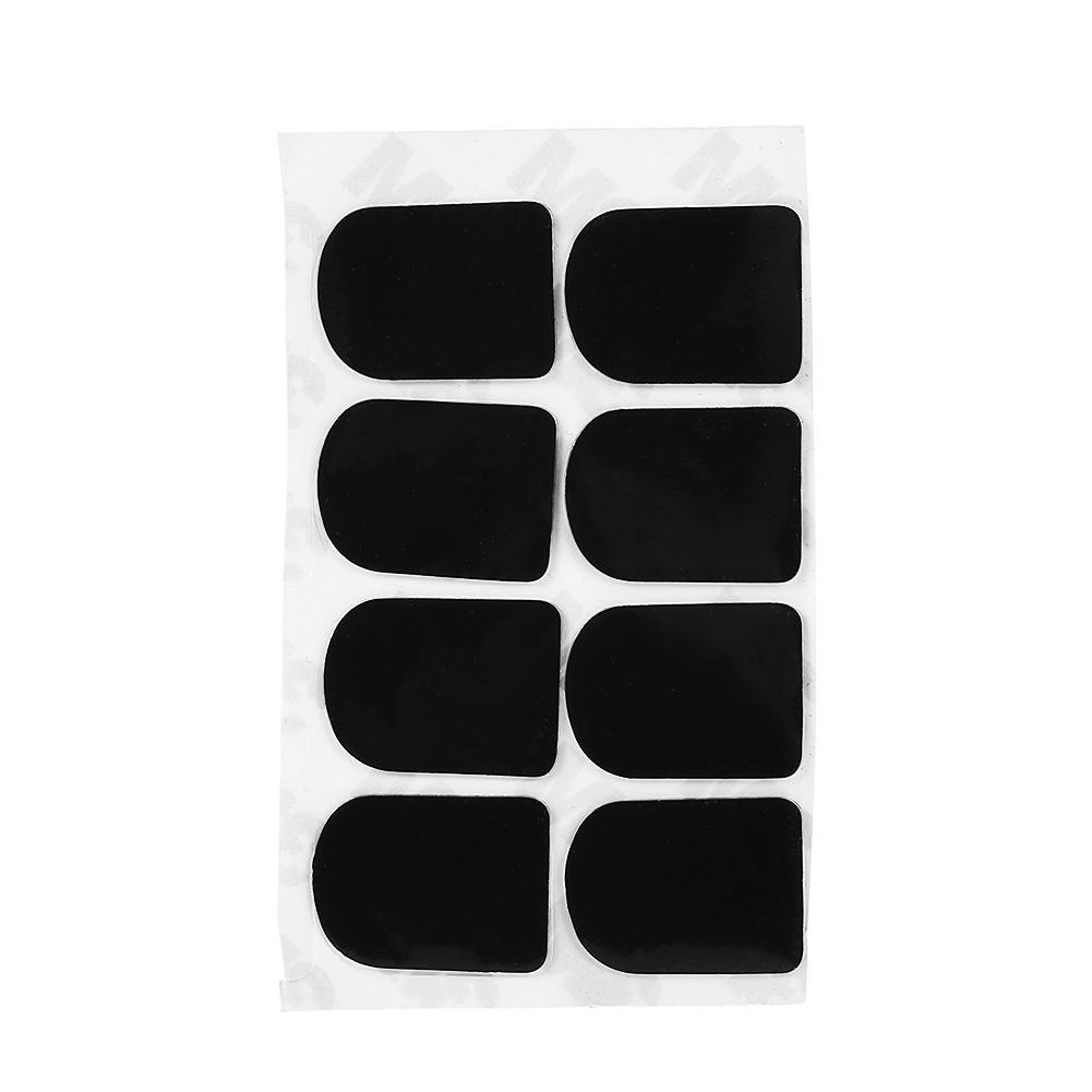 8 Pcs Mouthpiece Patch Cushions Pads Alto Tenor Sax Saxophone Mouthpiece Patch Pad for Soprano Alto Tenor Saxophone Clarinet(0.8mm Small Oval-Black)