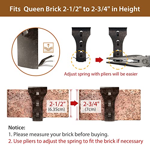 Brick Hook Clips (4 Pack) for Hanging Outdoors, Brick Hangers Fits