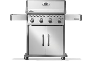 Napoleon Rogue 525 Propane Gas Grill, Stainless Steel, Durable 4-Burner Outdoor BBQ