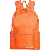 Lmagice Foldable Backpack, Lightweight Travel Daypack (Orange)