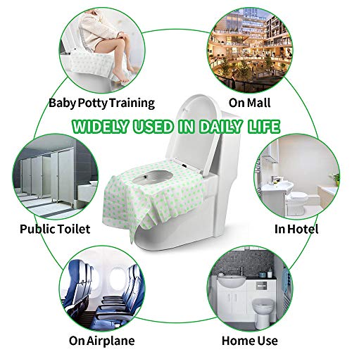 Toilet Seat Covers Disposable, Famard Extra Large Portable Potty Seat Covers for Toddlers, Soft and Waterproof Travel Potty Covers for Kids with Individually Wrapped (20 Packs)