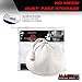 Master of Muscle REFILLABLE Chalk Bag, Chalk Ball - Ideal for Rock Climbing, Weight Lifting, Gym, Workout, Gymnastics and Powerlifting - Workout eBook for Elite Lifting Techniques (White)