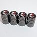 US85 Toyota TRD Logo Emblem Auto Car Wheel Tire Air Valve Caps Stem Dust Cover Accessories Decoration Birthday Gift (Black Chrome)