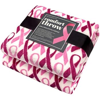 Amazon.com: Breast Cancer Awareness Comfort Plush Throw ...