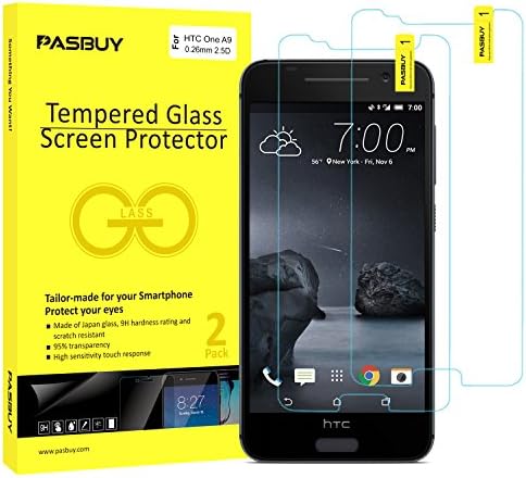 2 Pack [ Japan Glass ] Super thin 0.26mm Premium Tempered Glass film Screen Protector-Retail packing for HTC One A9