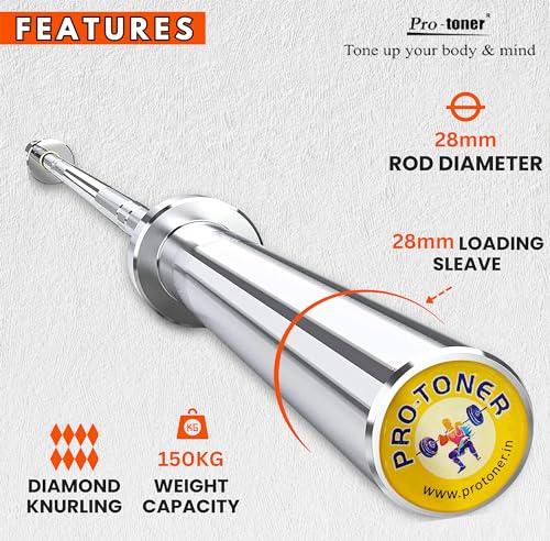 Protoner 28mm Weight Lifting Bar, 3 Feet 3