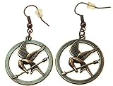 Luos Vintage Mockingjay Style Dangle Earring