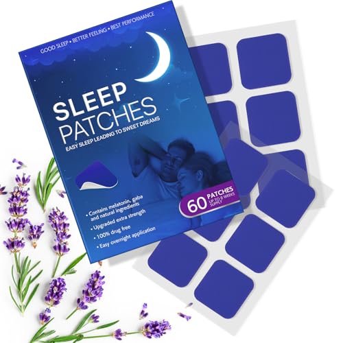 60 Parches para Dormir, Parches de Acción Rápida para Ayudar a Dormir Para Hombres y Mujeres, Sleep Patches Ingredientes 100% Naturales, Aliviar la Fatiga Física y la Ansiedad