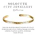 SOLOCUTE Gold Bangle Bracelet Engraved 